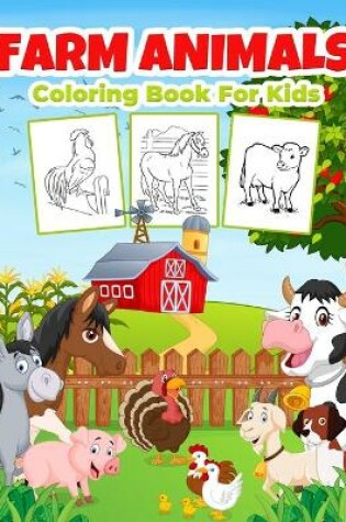 Cover of Farm Animals Coloring Book for Kids