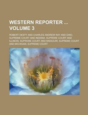 Book cover for Western Reporter Volume 3