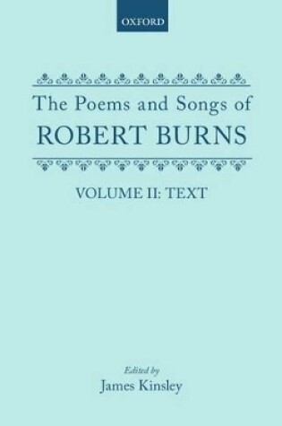 Cover of The Poems and Songs of Robert Burns: Volume II