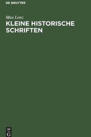Cover of Kleine Historische Schriften