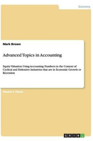 Cover of Advanced Topics in Accounting
