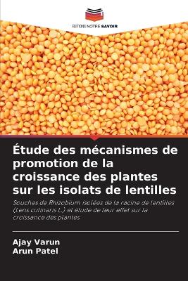 Book cover for Étude des mécanismes de promotion de la croissance des plantes sur les isolats de lentilles