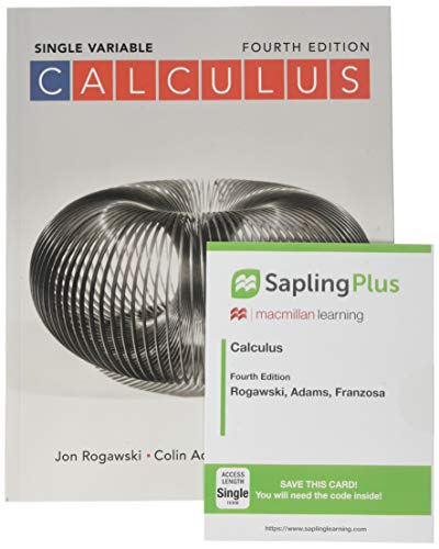 Book cover for Calculus: Late Transcendentals Single Variable & Saplingplus for Calculus: Late Transcendentals (Single-Term Access)