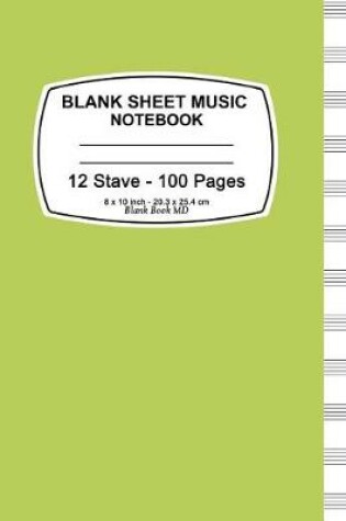 Cover of Blank Sheet Music Notebook (Green)
