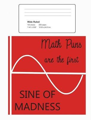 Book cover for Funny Mathematics Joke Wide Ruled Composition Notebook