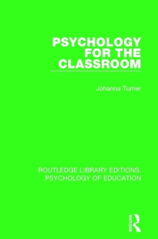 Cover of Psychology for the Classroom