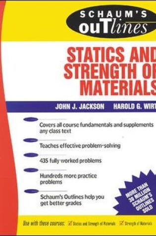 Cover of Schaum's Outline of Statics and Strength of Materials