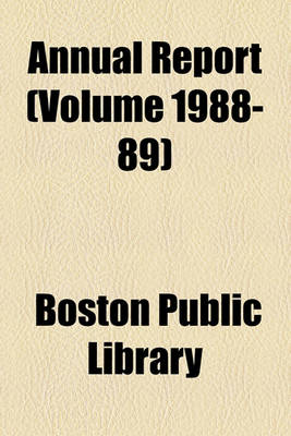 Book cover for Annual Report (Volume 1988-89)