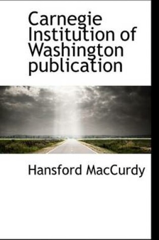 Cover of Carnegie Institution of Washington Publication