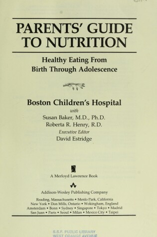 Cover of Parent's Guide to Nutrition