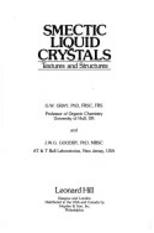 Cover of Smectic Liquid Crystals