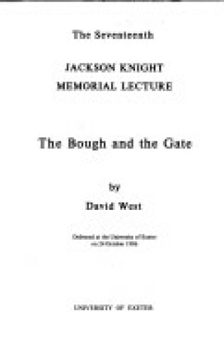 Cover of The Bough and the Gate