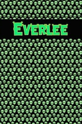 Cover of 120 Page Handwriting Practice Book with Green Alien Cover Everlee