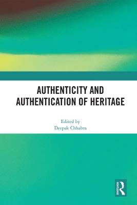 Cover of Authenticity and Authentication of Heritage