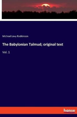 Cover of The Babylonian Talmud; original text