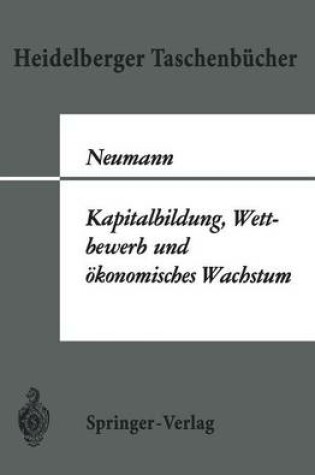 Cover of Kapitalbildung, Wettbewerb und ökonomisches Wachstum