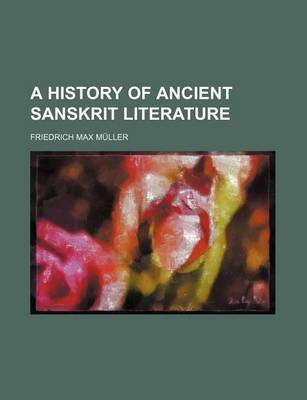 Book cover for A History of Ancient Sanskrit Literature