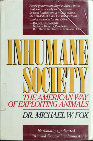 Cover of Inhumane Society