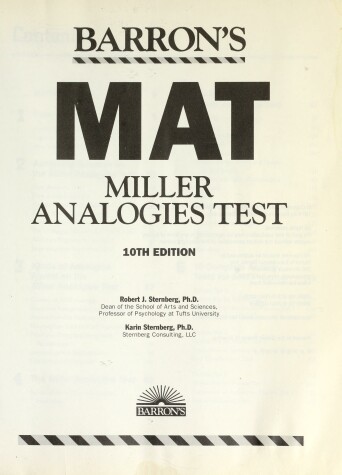 Book cover for Barron's MAT