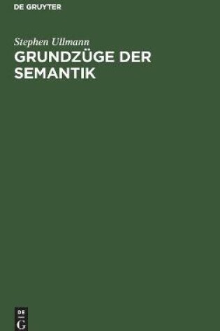 Cover of Grundzüge Der Semantik