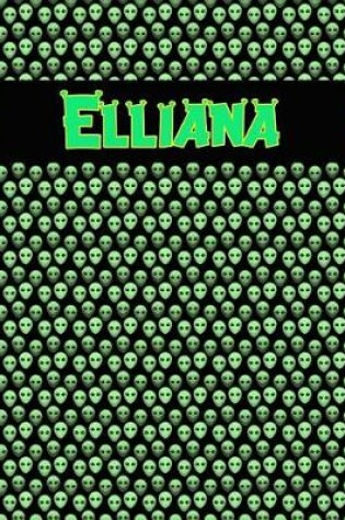 Cover of 120 Page Handwriting Practice Book with Green Alien Cover Elliana