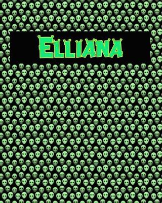 Book cover for 120 Page Handwriting Practice Book with Green Alien Cover Elliana