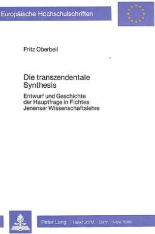 Cover of Die Transzendentale Synthesis