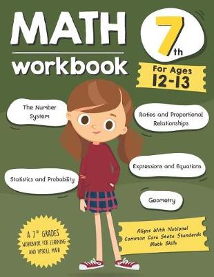 Book cover for Math Workbook Grade 7 (Ages 12-13)