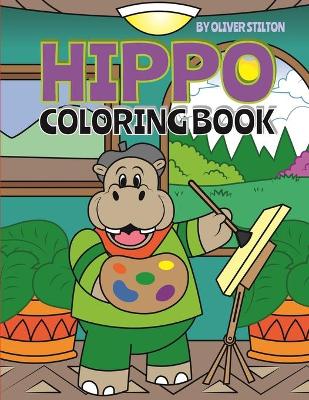 Book cover for Hippo Coloring Book