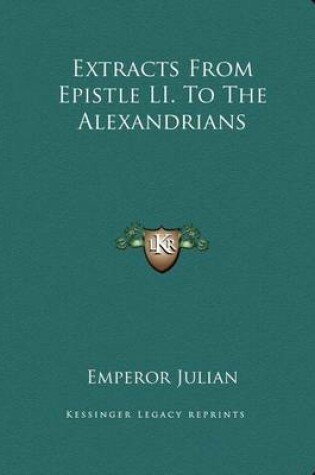 Cover of Extracts from Epistle Li. to the Alexandrians