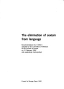 Book cover for The Elimination of Sexism from Language