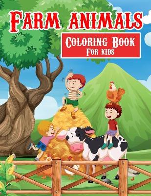 Book cover for Farm Animals Coloring Book for Kids