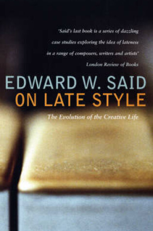 Cover of On Late Style