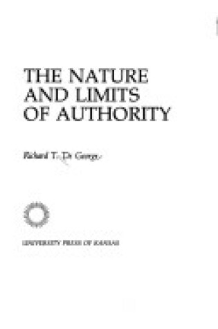 Cover of The Nature and Limits of Authority