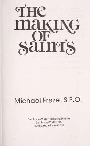 Book cover for Making of Saints