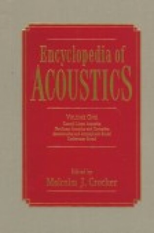 Cover of Encyclopedia of Acoustics V 1