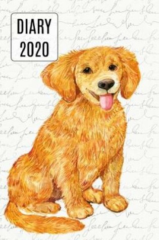 Cover of 2020 Daily Diary Planner, Watercolor Golden Retriever