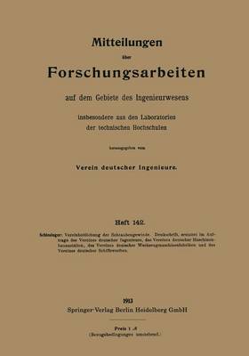 Cover of Mitteilungen UEber Forschungsarbeiten Auf Dem Gebiete Des Ingenieurwesens, Insbesondere Aus Den Laboratorien Der Technischen Hochschulen