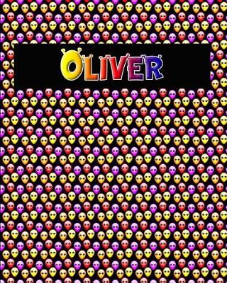 Book cover for 120 Page Handwriting Practice Book with Colorful Alien Cover Oliver