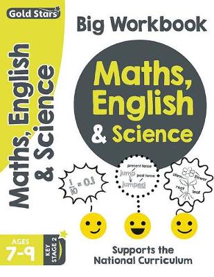 Book cover for Gold Stars Maths, English & Science Big Workbook Ages 7-9 Key Stage 2