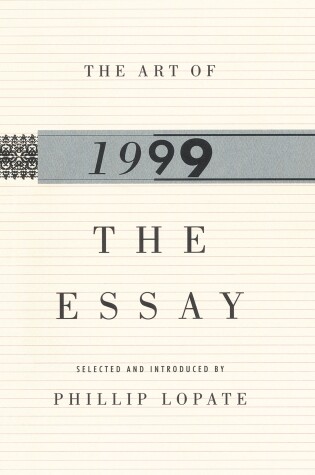 Cover of The Art of the Essay, 1999