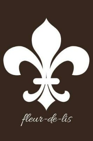 Cover of fleur-de-lis - Chocolate Blank Notebook