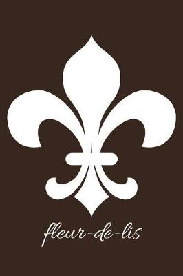 Book cover for fleur-de-lis - Chocolate Blank Notebook