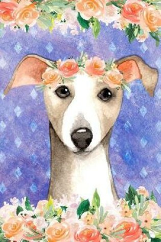 Cover of Bullet Journal Notebook for Dog Lovers Italian Greyhound in Flowers 1