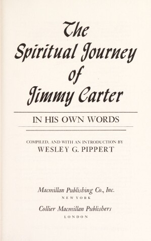 Book cover for The Spiritual Journey of Jimmy Carter, in His Own Words