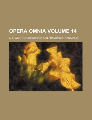 Book cover for Opera Omnia Volume 14