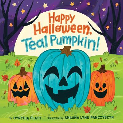 Book cover for Happy Halloween, Teal Pumpkin!