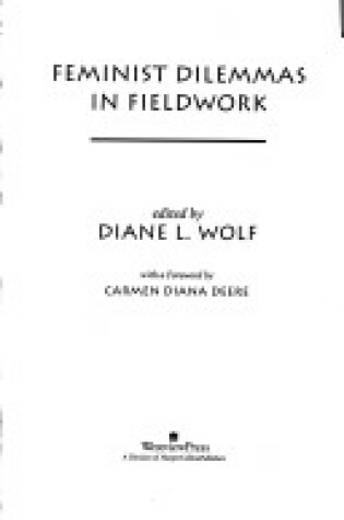 Cover of Feminist Dilemmas In Fieldwork