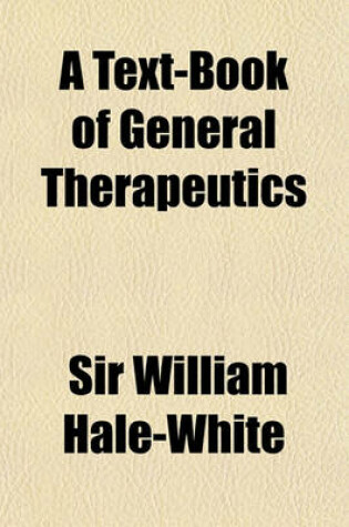 Cover of A Text-Book of General Therapeutics