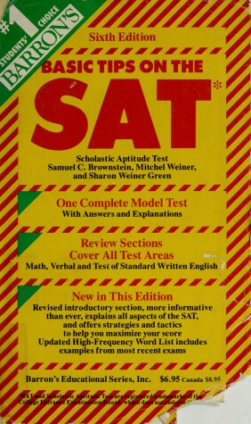 Book cover for Barron's Basic Tips on the SAT, Scholastic Aptitude Test